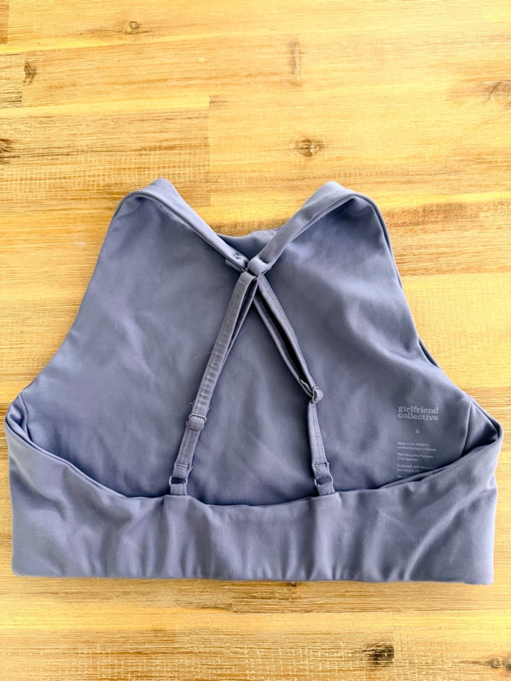 Girlfriend Collective Purple High Neck Sports Bra